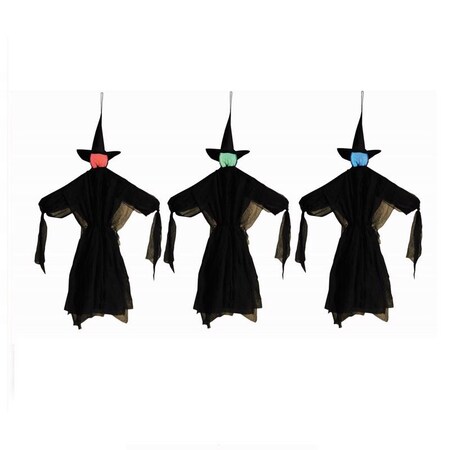 Fun World Fun World LED Prelit Hanging Witch Halloween Decor 91545
